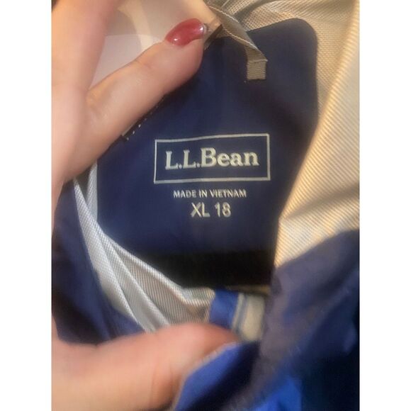 LLBEAN Blue Boys Windbreaker Jacket 18 - Picture 3 of 4